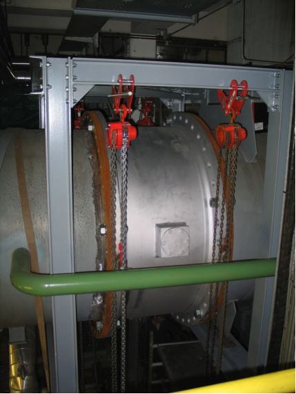 Plaatsing vlinderklep stoomturbine condensor